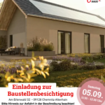 Herzliche Einladung zur Baustellenbesichtigung eines Bungalow 100 Novo am 05.09.2026 in Chemnitz